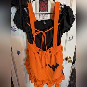*SOLD* Halloween spooky bat Apron Dress